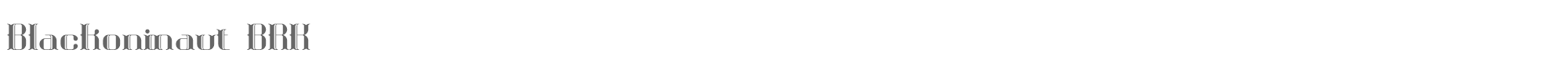 Sample characters Blackoninaut BRK Font