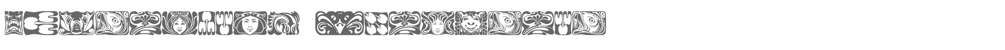 Sample characters Jugendstil Ornamente Font