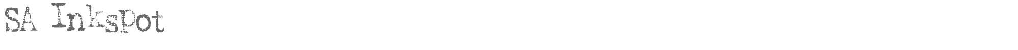 Sample characters SA Inkspot Font