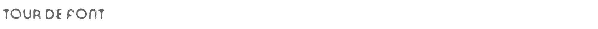 Sample characters Tour de Font Font