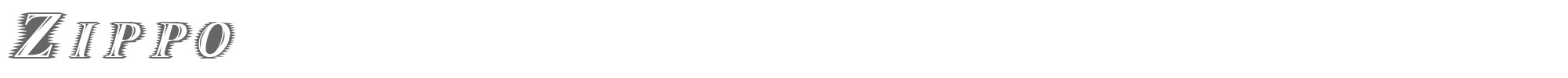 Sample characters Zippo Font