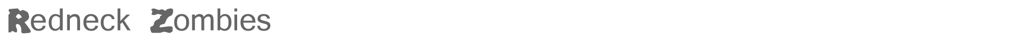 Sample characters Redneck Zombies Font