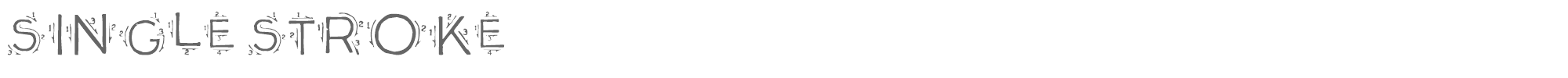 Sample characters Single Stroke Font