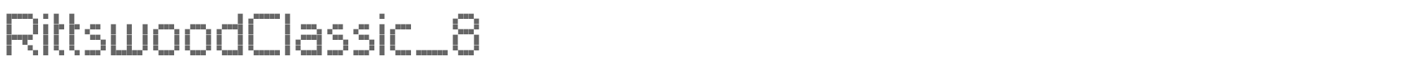 Sample characters Rittswood Classic Font