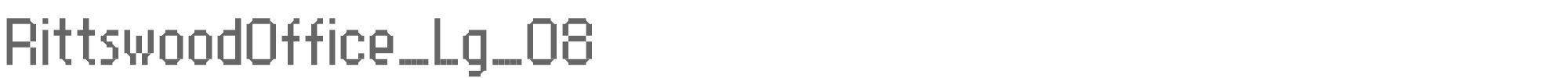 Sample characters Rittswood Office Lg Font