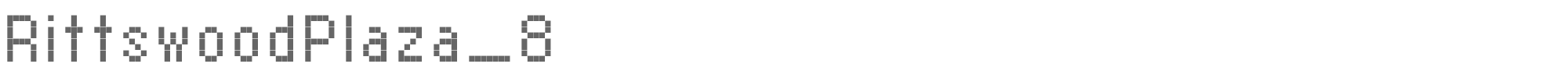 Sample characters Rittswood Plaza Font