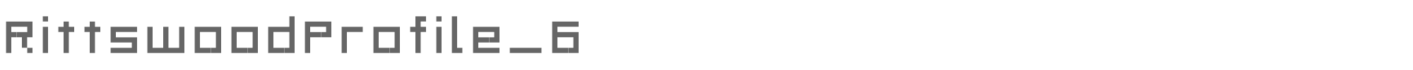 Sample characters Rittswood Profile Font