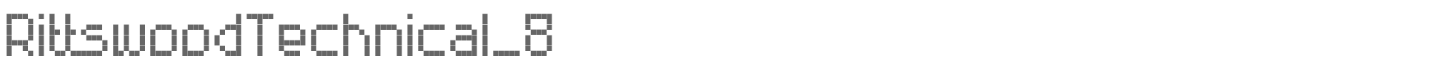 Sample characters Rittswood Technical Font
