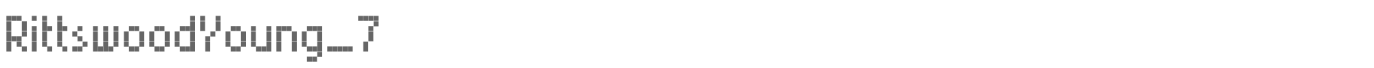 Sample characters Rittswood Young Font