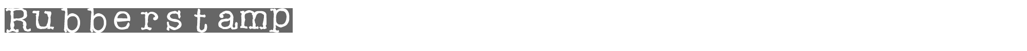 Sample characters Rubberstamp Font