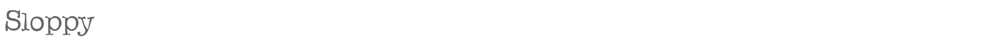 Sample characters Sloopy Ink Font