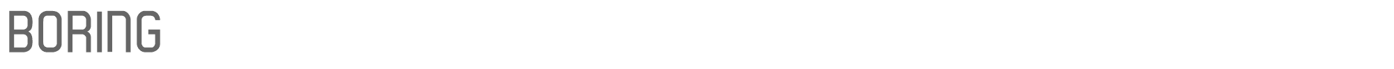 Sample characters Boring Font