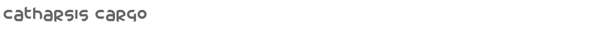 Sample characters Catharsis Cargo Font