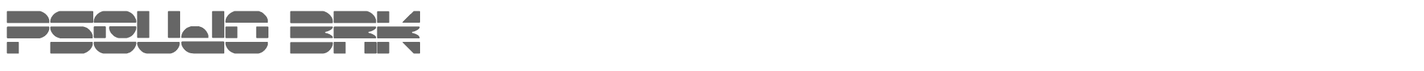 Pseudo BRK pseudo.ttf font preview