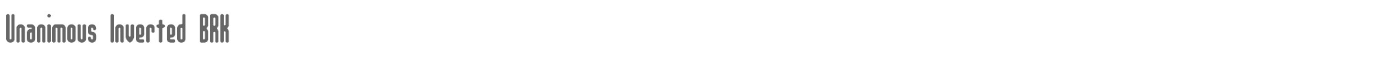 Unanimous BRK unanimoi.ttf font preview