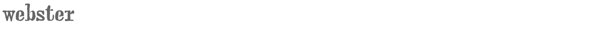 Sample characters Webster Font