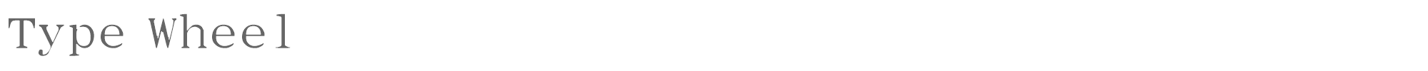 Sample characters Type Wheel Font