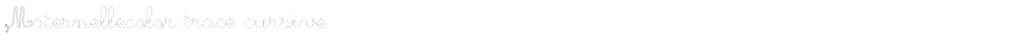 Sample characters Maternellecolor Trace Cursive Font