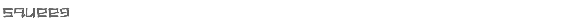Sample characters Squeeg Font