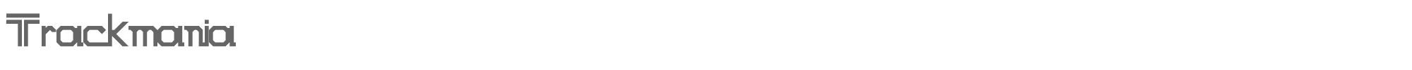 Sample characters TrackMania Font