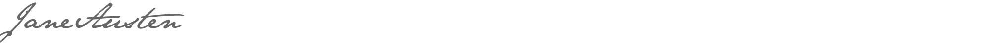 Sample characters Jane Austen Font
