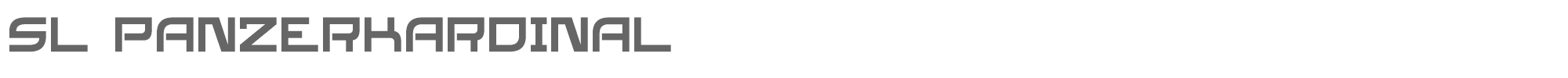 Sample characters SL Panzerkardinal Font