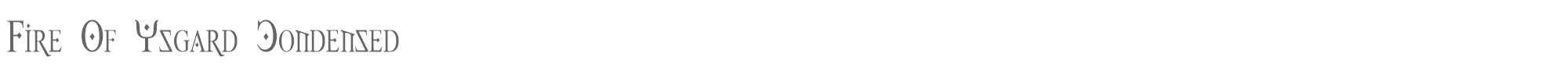 Sample characters Fire Of Ysgard Font