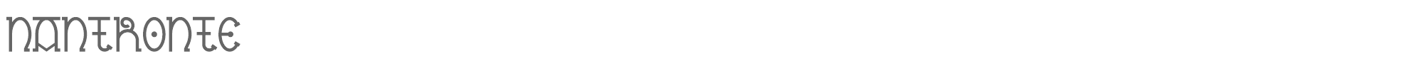 Sample characters Nantronte Font