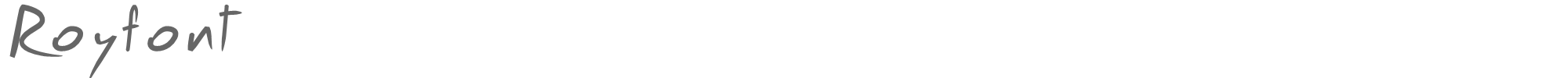 Sample characters Royfont Font