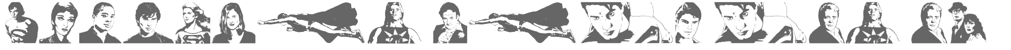 Sample characters Superman Last Son of Krypton Font