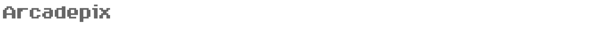 Sample characters Arcadepix Font