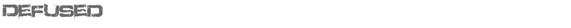 Sample characters Defused Font