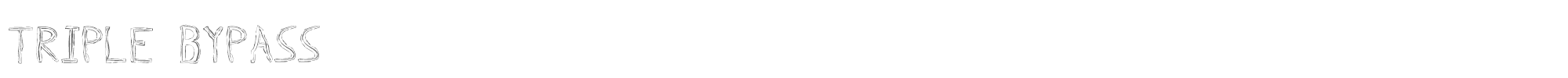Sample characters Triple Bypass Font