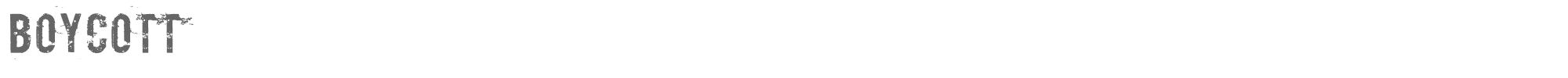Sample characters Boycott Font