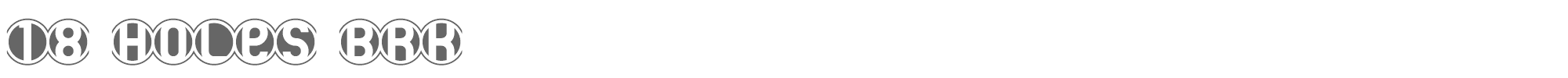 Double Bogey + DB Layer + 18 Holes BRK 18holes.ttf font preview