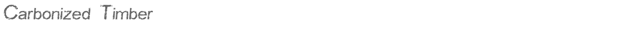 Sample characters Carbonized Timber Font
