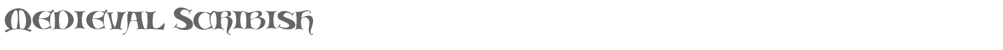 Sample characters Medieval Scribish Font