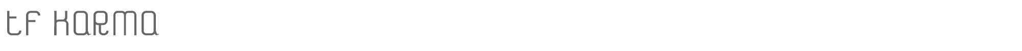 Sample characters TF Karma Font