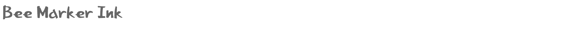 Sample characters Bee Marker Ink Font