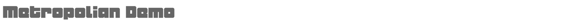 Sample characters Metropolian Font