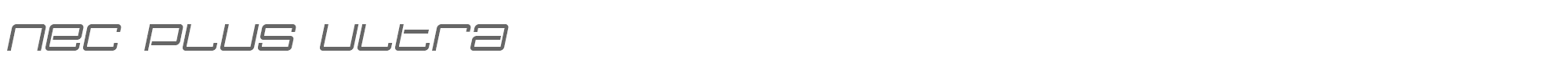 Nec Plus Ultra necplusi.ttf font preview