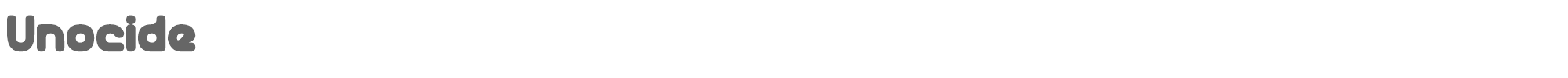 Sample characters Unocide Font