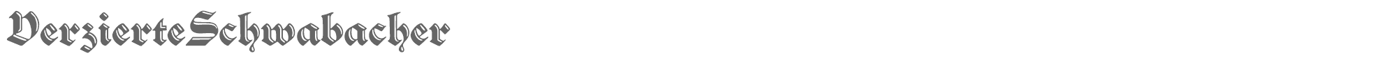 Sample characters Verzierte Schwabacher Font