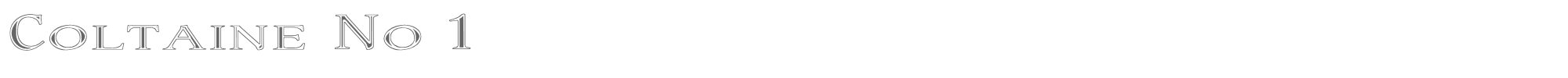 Sample characters Coltaine Font
