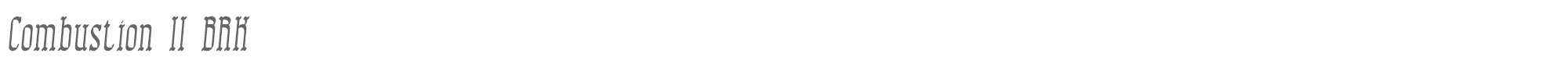 Sample characters Combustion BRK Font