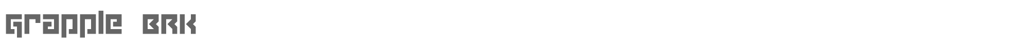 Sample characters Grapple BRK Font
