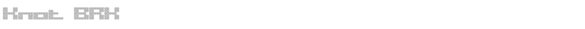 Sample characters Knot BRK Font