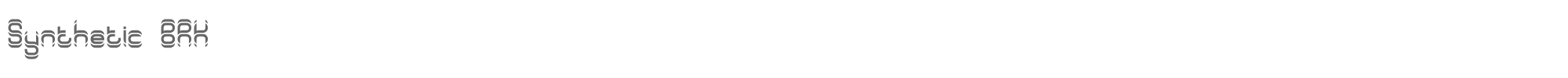 Sample characters Synthetic BRK Font