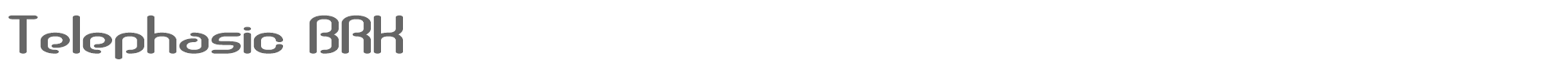 Sample characters Telephasic BRK Font