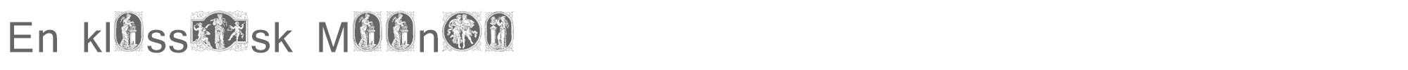 Sample characters En Klassisk Maaned Font
